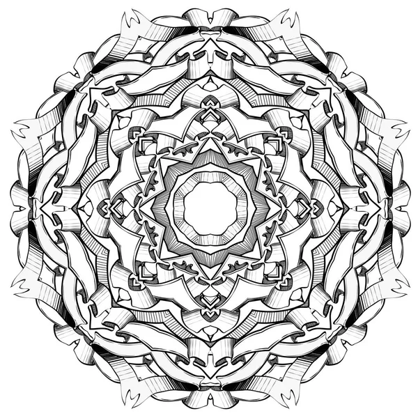 Ilustración Mandala hecho a mano — Vector de stock