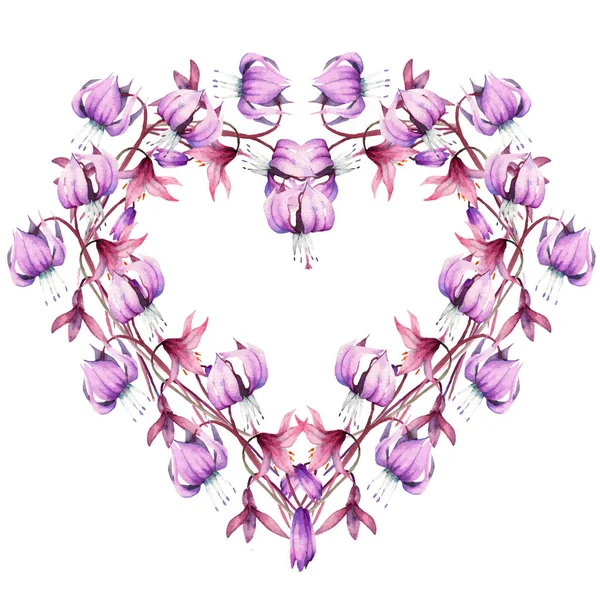Erythronium，水彩花卉集. — 图库矢量图片