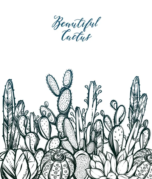 Illustration. Beaux cactus — Image vectorielle