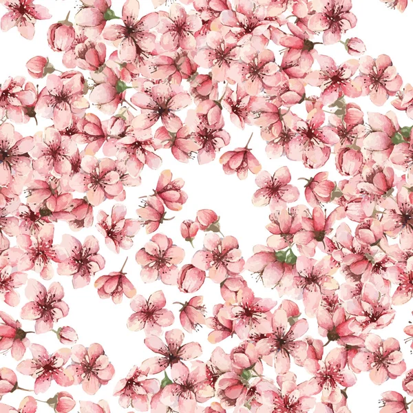 Kiraz çiçeği, bahar çiçekleri — Stok Vektör