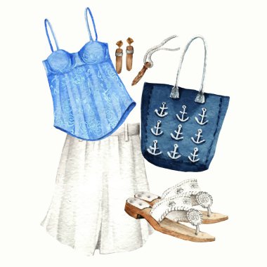 moda aksesuarları kümesi 