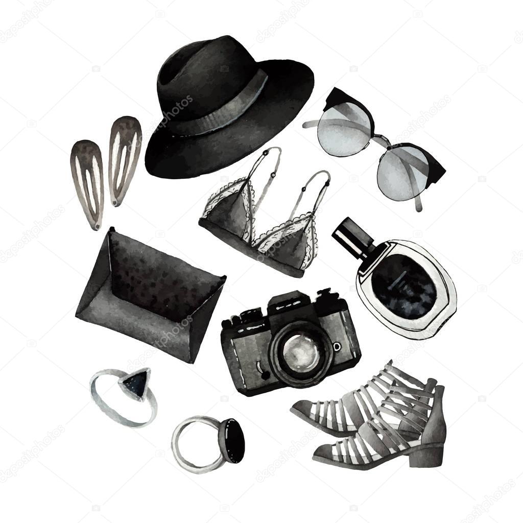 Set of trendy accessories 