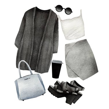 moda aksesuarları kümesi 