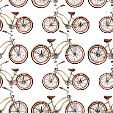 retro şehir Bisikletleri ile desen 