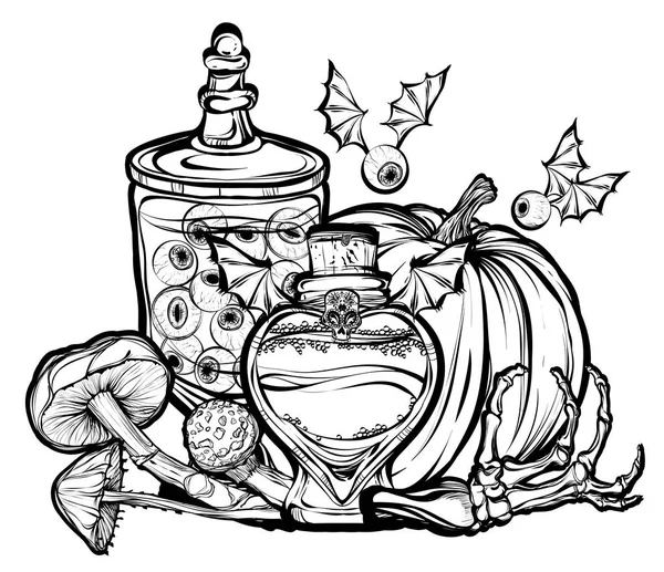 İksir, mantar, kabak, kemik