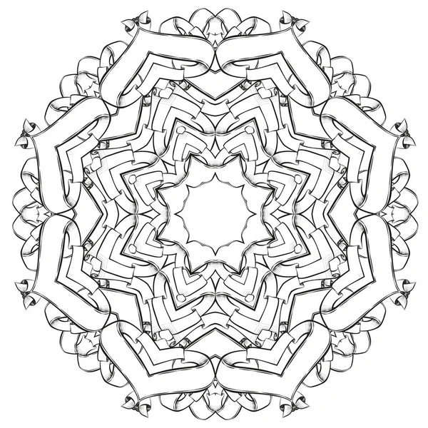 Mandala, libros para colorear para niños — Vector de stock