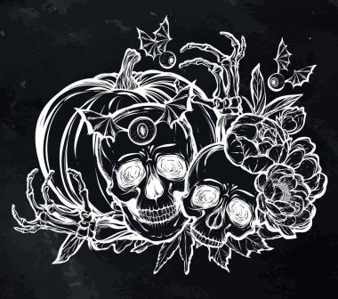 Kafatasları, yaprakları, Şakayık, kabak