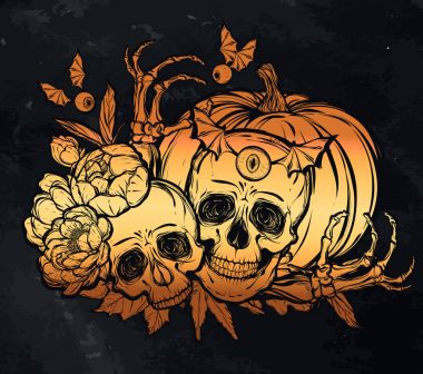 Kafatasları, yaprakları, Şakayık, kabak