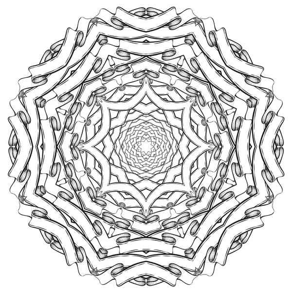 Mandala, libros para colorear para niños — Vector de stock