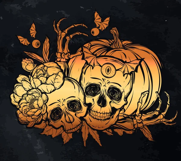 Kafatasları, yaprakları, Şakayık, kabak