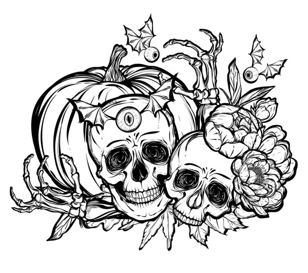 Kafatasları, yaprakları, Şakayık, kabak