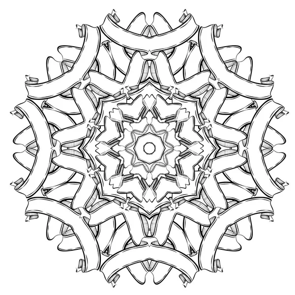 Mandala, libros para colorear para niños — Vector de stock