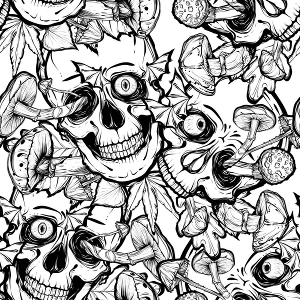 Halloween.Skulls,prints — Stock Vector