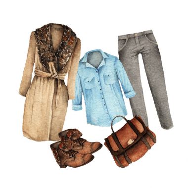 suluboya moda illüstrasyon