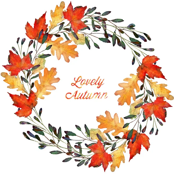 watercolor autumn leaves