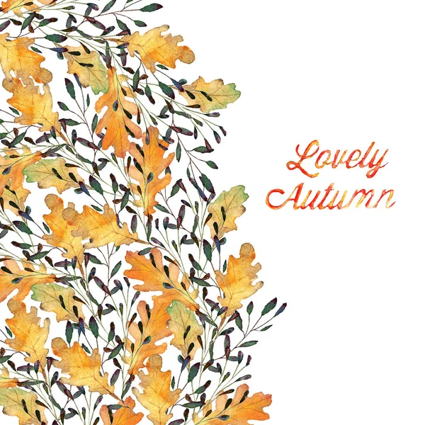 Aquarelle feuilles d'automne — Photo