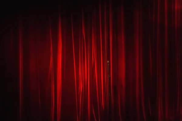 赤いカーテンのテクスチャ — ストック写真