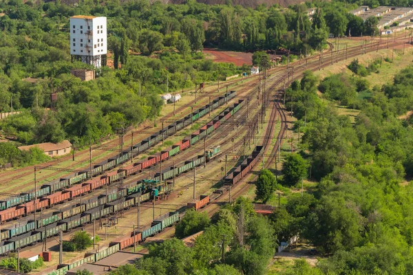 Flygfoto över Krivoy Rog landskap — Stockfoto