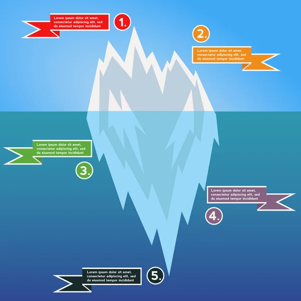 Ledovec infografic koncept — Stockový vektor