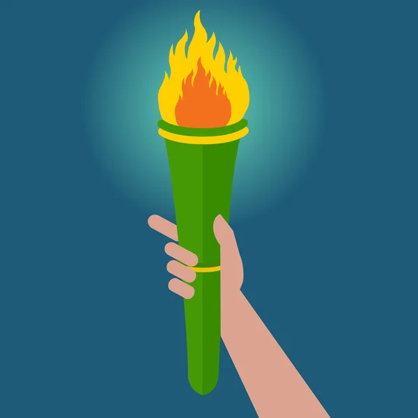 Факел в руке высоко — стоковый вектор