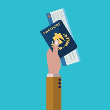 El pasaport ve uçak bileti