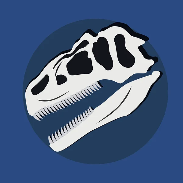 Vektorová ilustrace T-rex lebky Stock Ilustrace