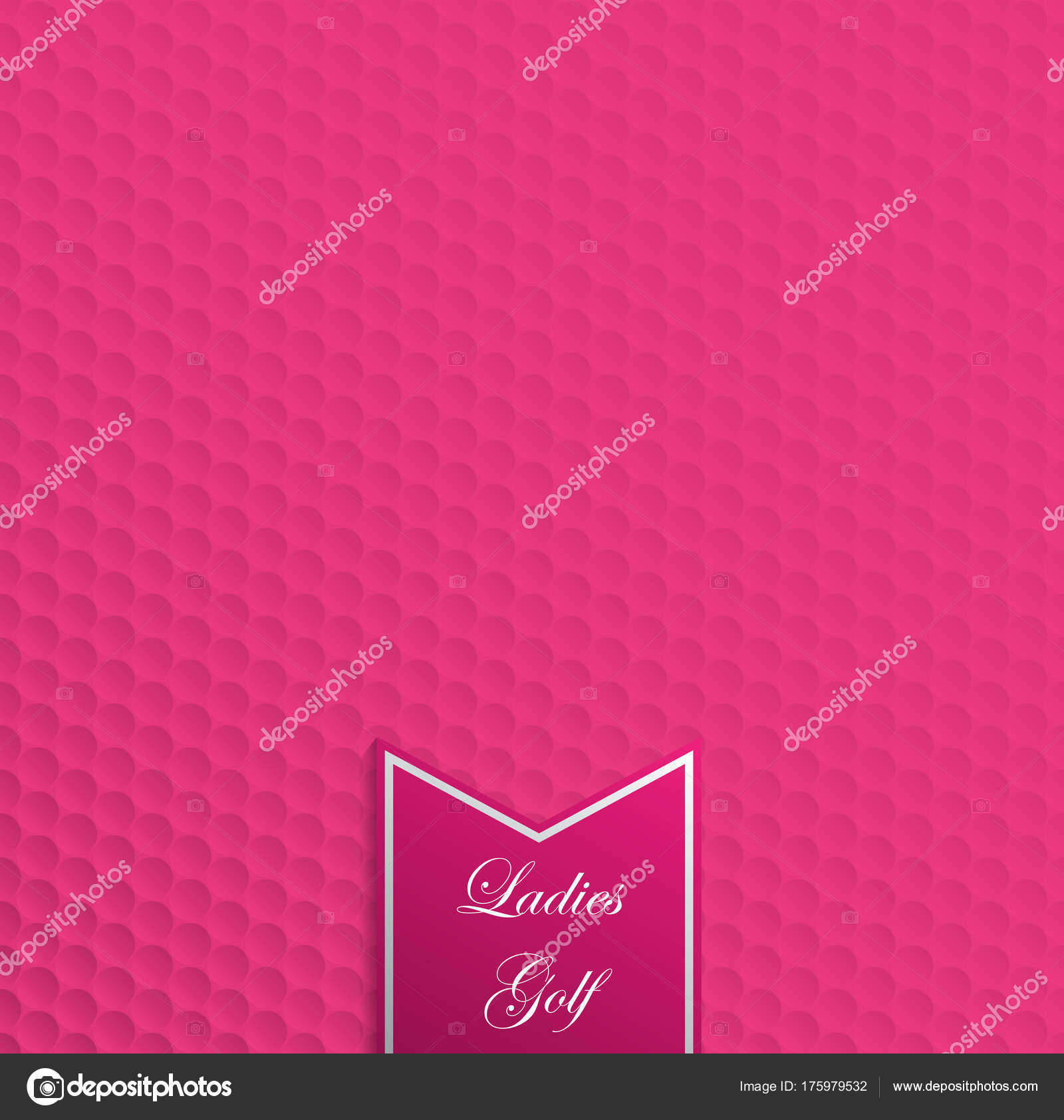 Pink Golf Ball Texture Seamless Pattern Ladies Golf Background Vector