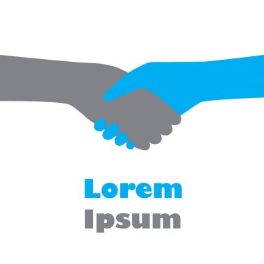 El sıkışma logo arka plan temsil eden anlaşma, sözleşme, ortağı, arkadaşı, işbirliği.