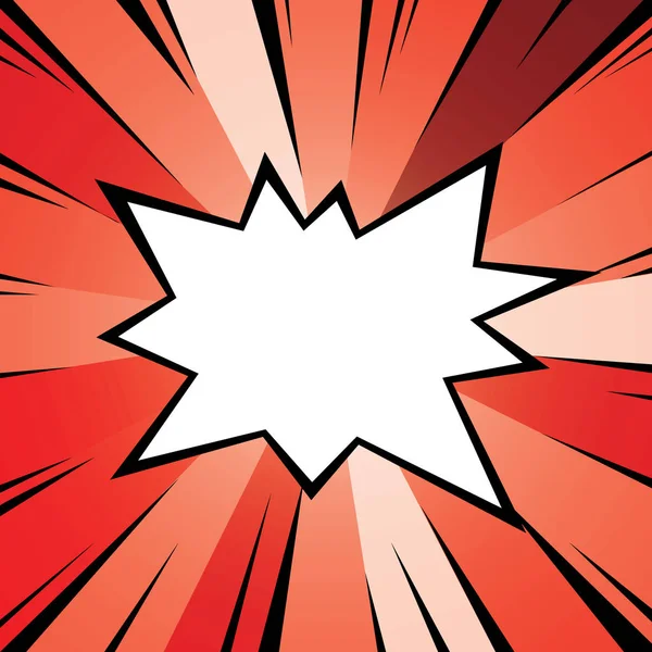 Karikatür komik grafik tasarım için patlama patlama iletişim kutusunda kırmızı arka plan.