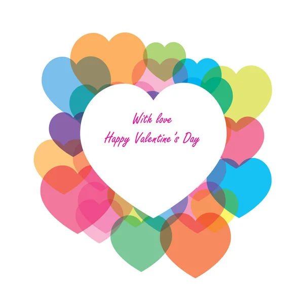 Love Happy Valentine Day Greeting Card Background Vector Graphic Design — Stock Vector