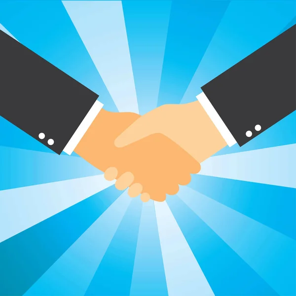 Business Handshake Vector Graphic Design Cooperation Partnership Friendship Deal Agreement — Stock Vector