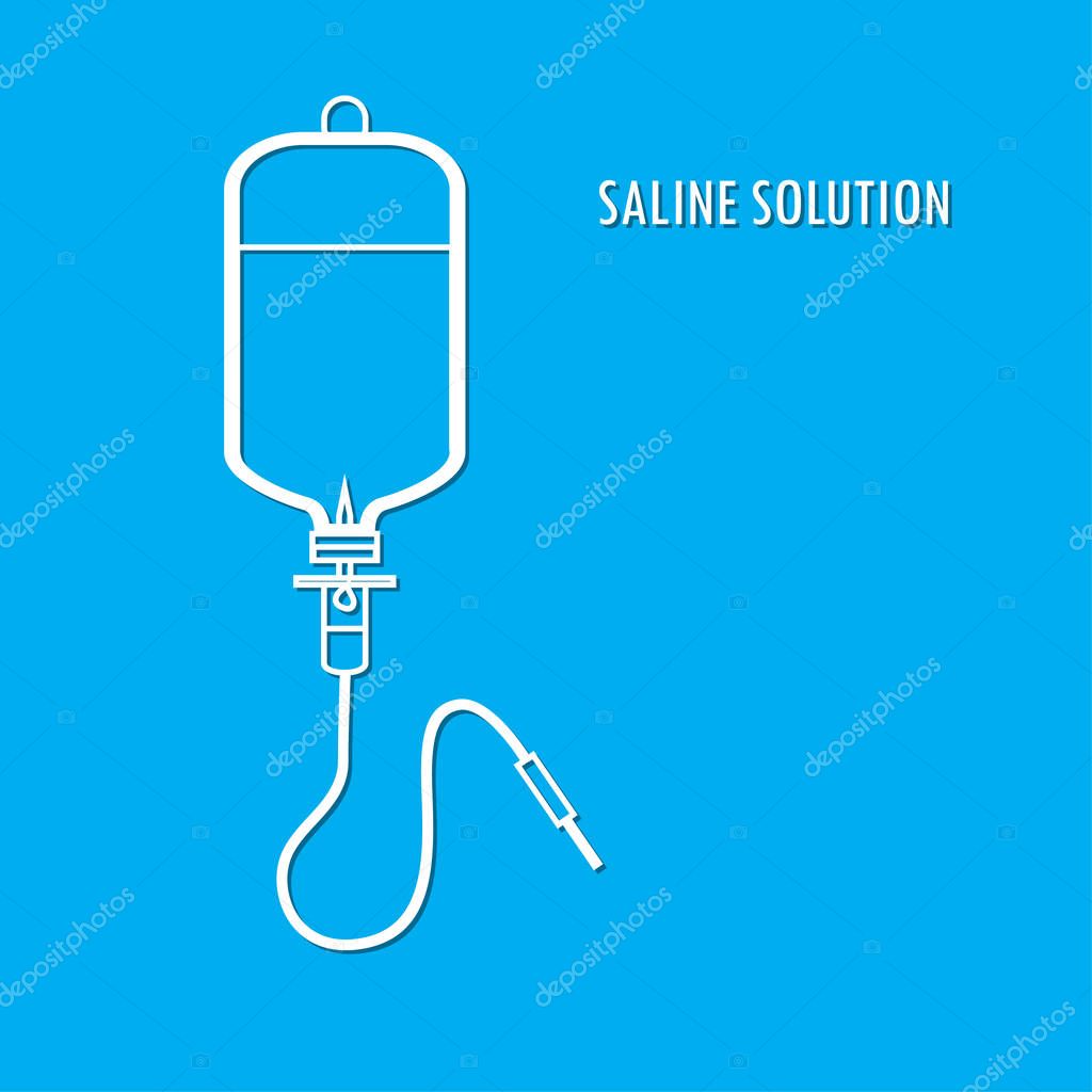 White saline solution graphic design for medical background.