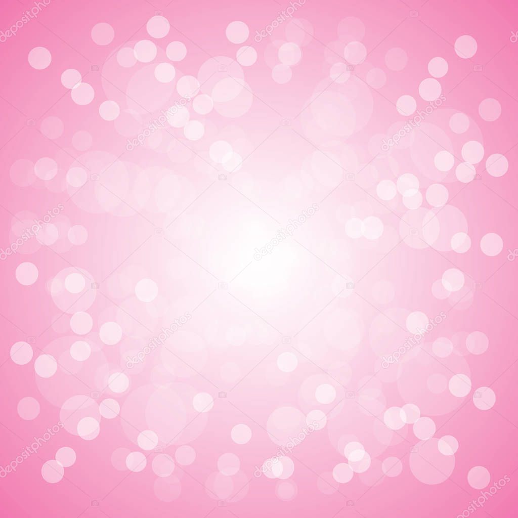 Pink background with abstract bokeh light shining