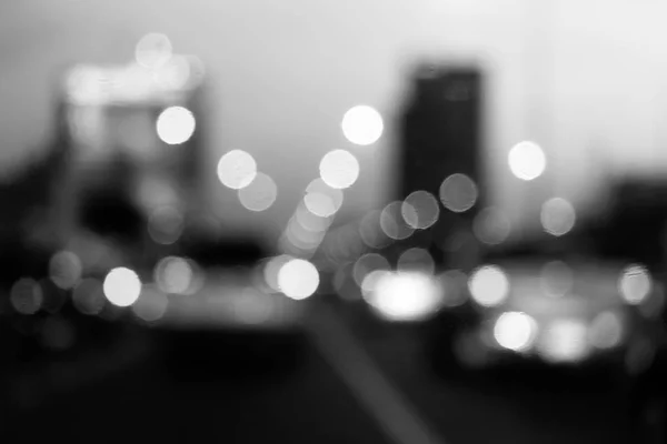 Abstract Blur Cars Street Twilight Evening Monotone Effect — Stock Photo, Image