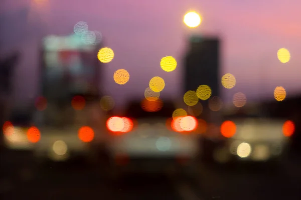 Abstract Blur Cars Street Twilight Evening — Stock Photo, Image