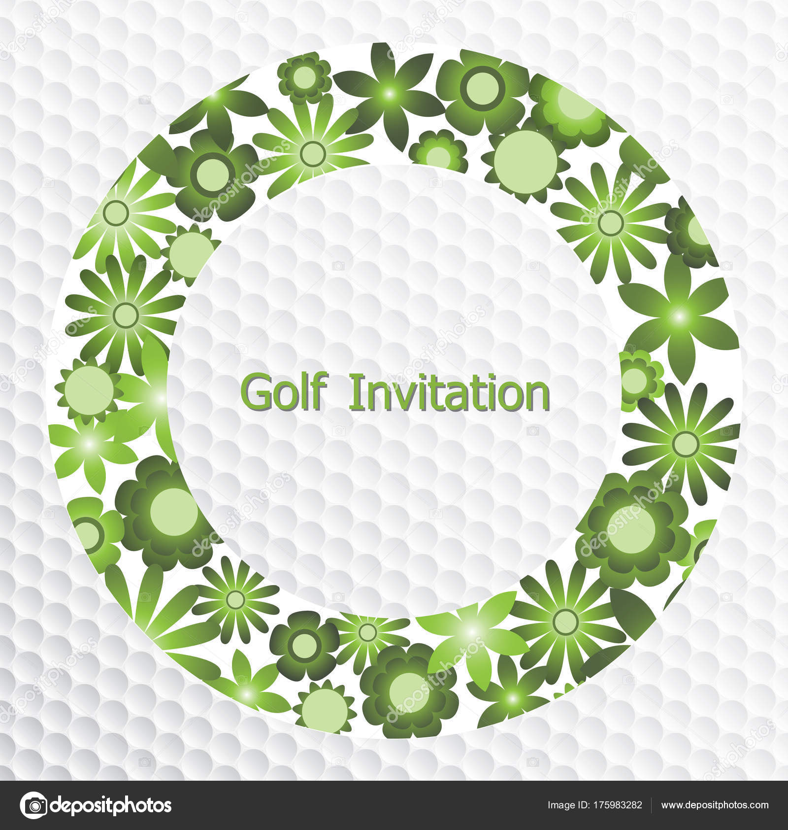 golf tournament invitation flyer template graphic design green