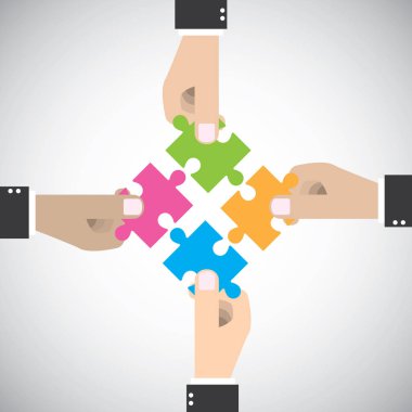 Dört organizasyon birlikte vektör grafik tasarım işbirliği yapacak.