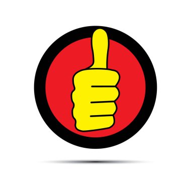 Simge logo vektör grafik tasarım başparmak.