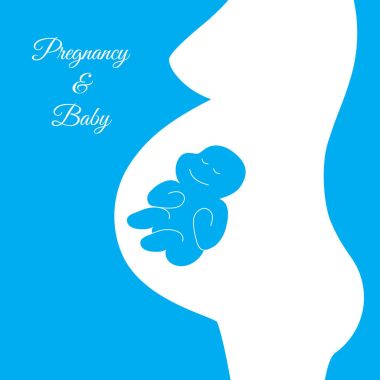 Hamilelik ve bebek arka plan logo.