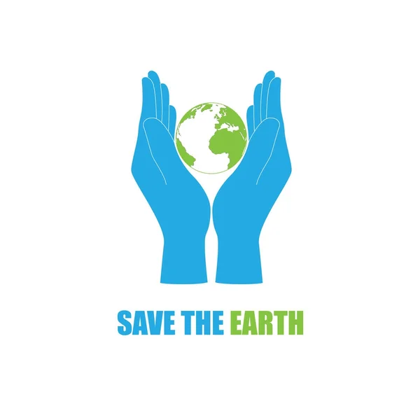 Earth Icon Logo Graphic Design Saving Environment Planet Earth Pollution — Stock Vector