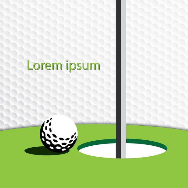 Golf Turnering Inbjudan Flyer Mall Grafisk Design Golfboll Hål Och — Stock vektor