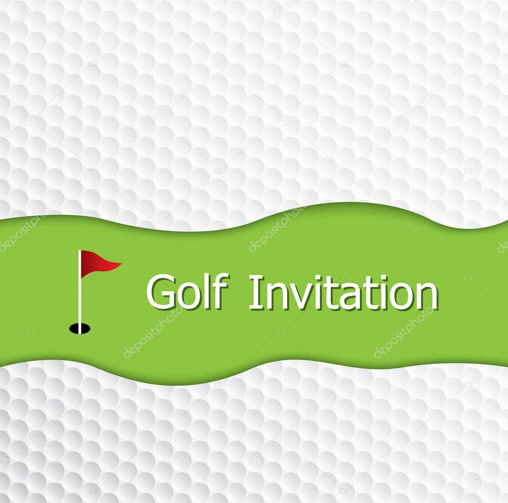 Golf tournament invitation flyer template vector graphic design.