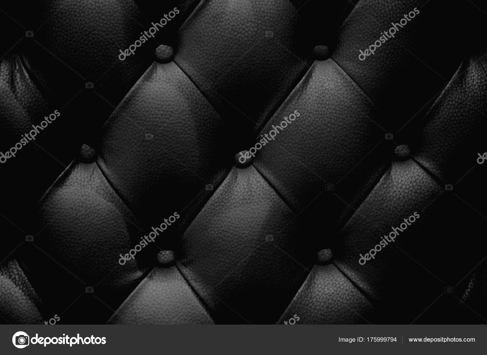 Black Leather Sofa Texture Background Interior Decoration