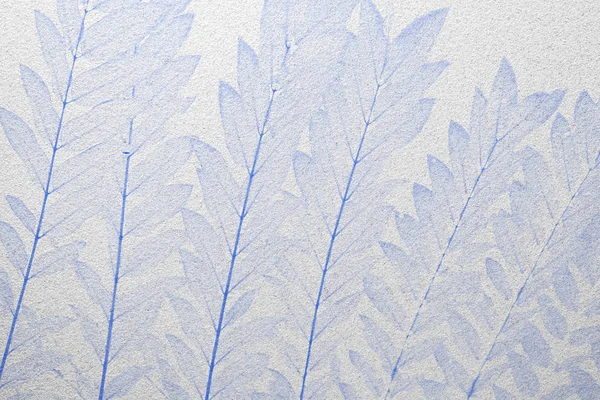 Blaue Blätter Mattierte Glasstruktur Als Hintergrund Innenarchitektur Und Dekoration Hintergrund — Stockfoto