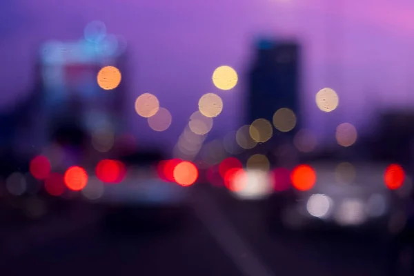 Abstract Blur Cars Running Street Twilight Evening — Stock Photo, Image