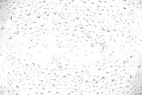 雨上がりの背景の白い透明なガラス窓の水滴は — ストック写真