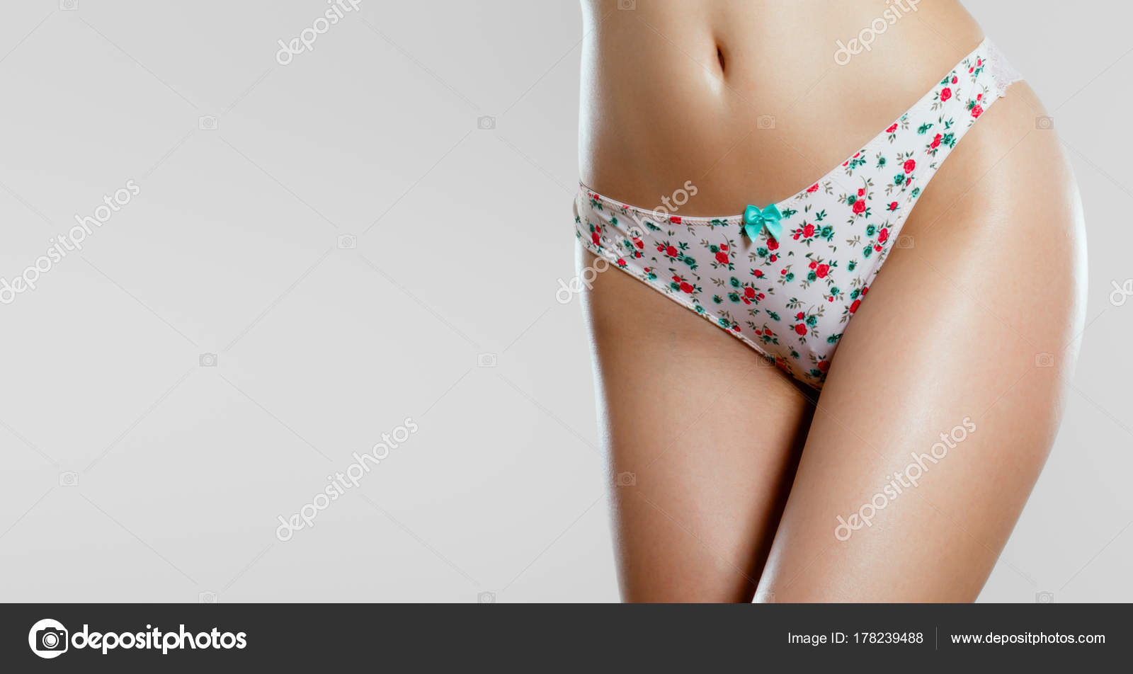 Beautiful slim woman's body. Perfect slim toned body of girl