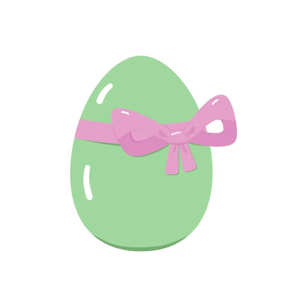 Illustrazione vettoriale. Uovo di Pasqua verde . — Vettoriale Stock