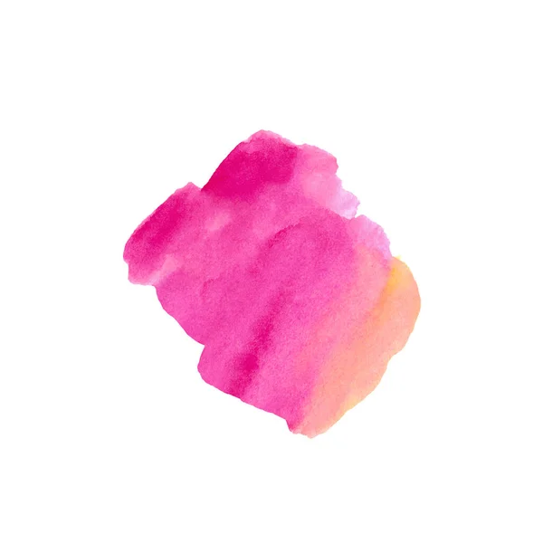Watercolor abstraction with pink, peach, yellow. — Stock Photo, Image