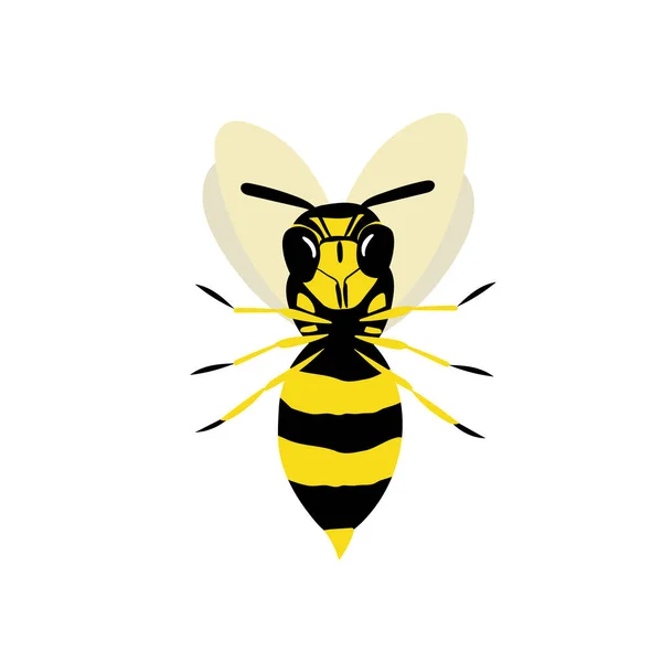 Vektorová ilustrace. Ikona Wasp, hmyz . — Stockový vektor